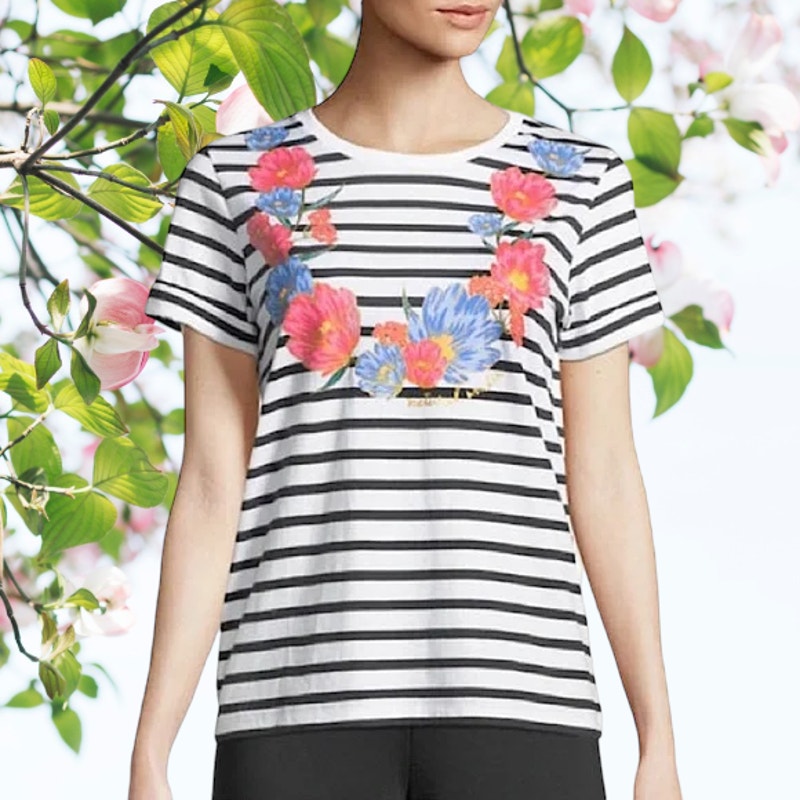 Nwt - Kate Spade Natural Wonder Tee Fresh White - Size Xs